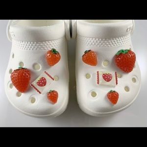 High Quality Strawberry Fruit Shoe Charms For Croc - 8Pcs
